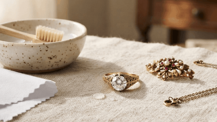 How to Clean Vintage Jewellery Safely at Home