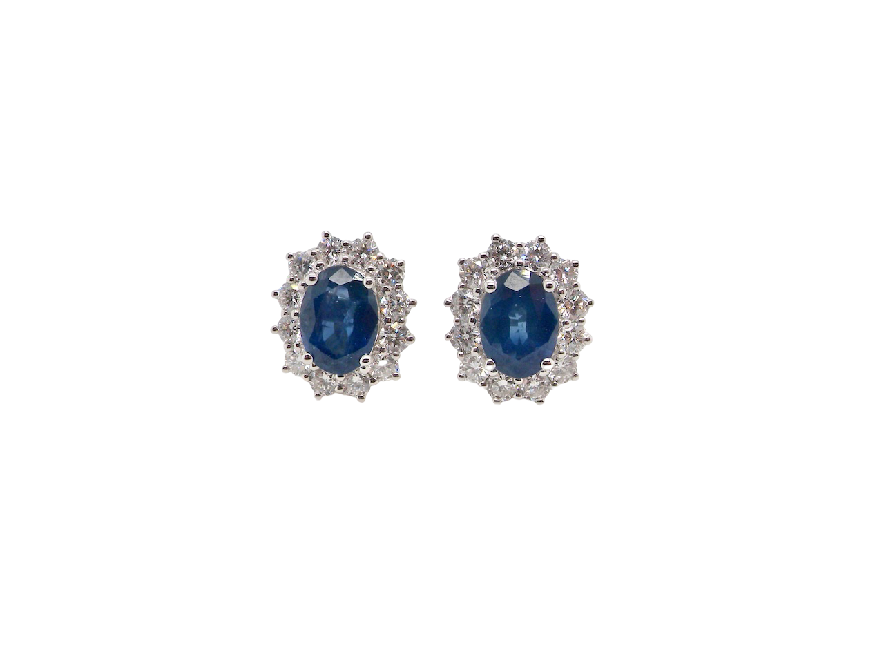 A fine pair of Sapphire and Diamond earrings