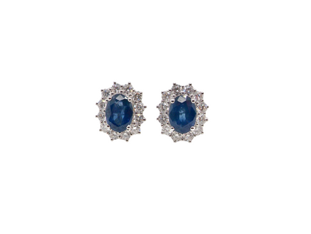 A fine pair of Sapphire and Diamond earrings