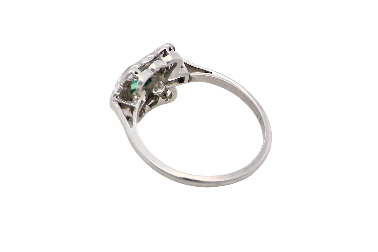 An Art Deco Emerald and Diamond ring