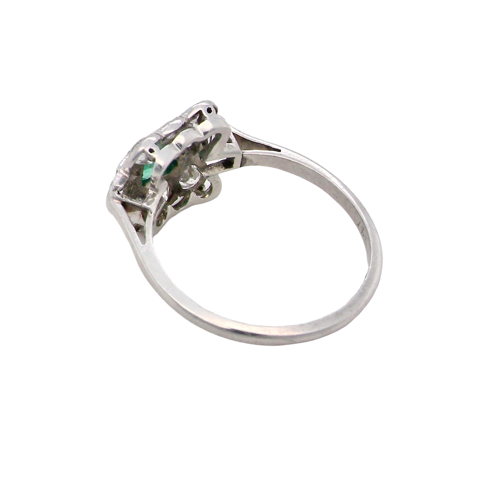 An Art Deco Emerald and Diamond ring