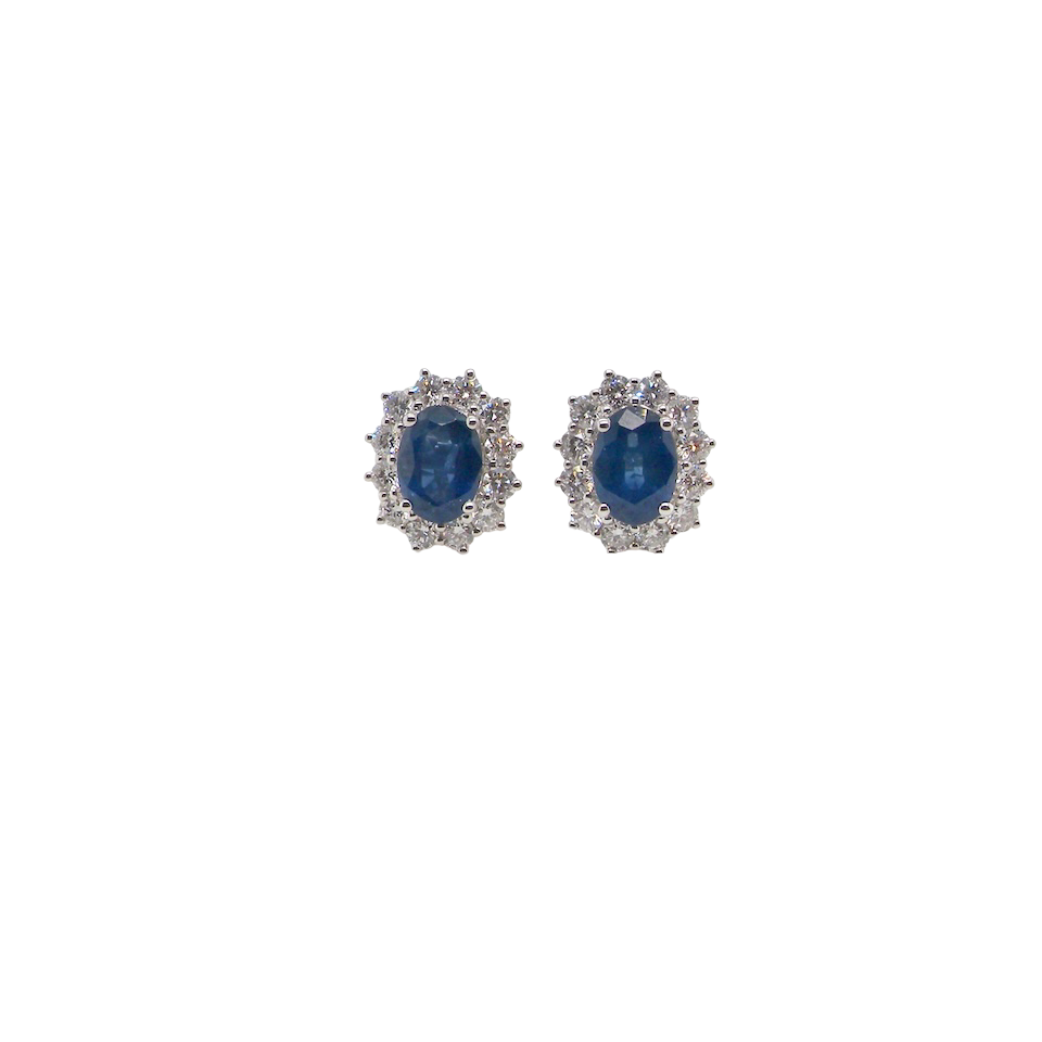 A fine pair of Sapphire and Diamond earrings