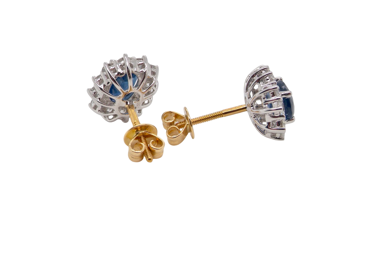 A fine pair of Sapphire and Diamond earrings