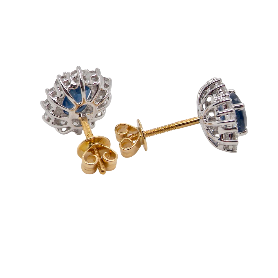A fine pair of Sapphire and Diamond earrings
