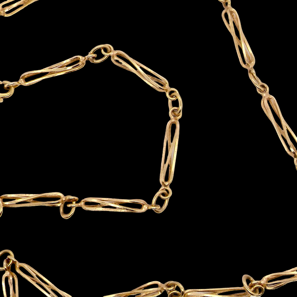 9 carat gold neck chain. Each link