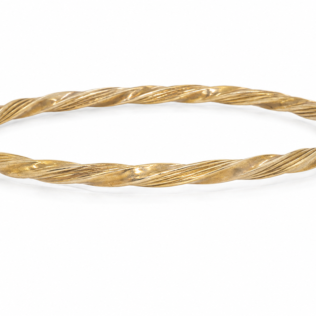9ct gold twist bangle
