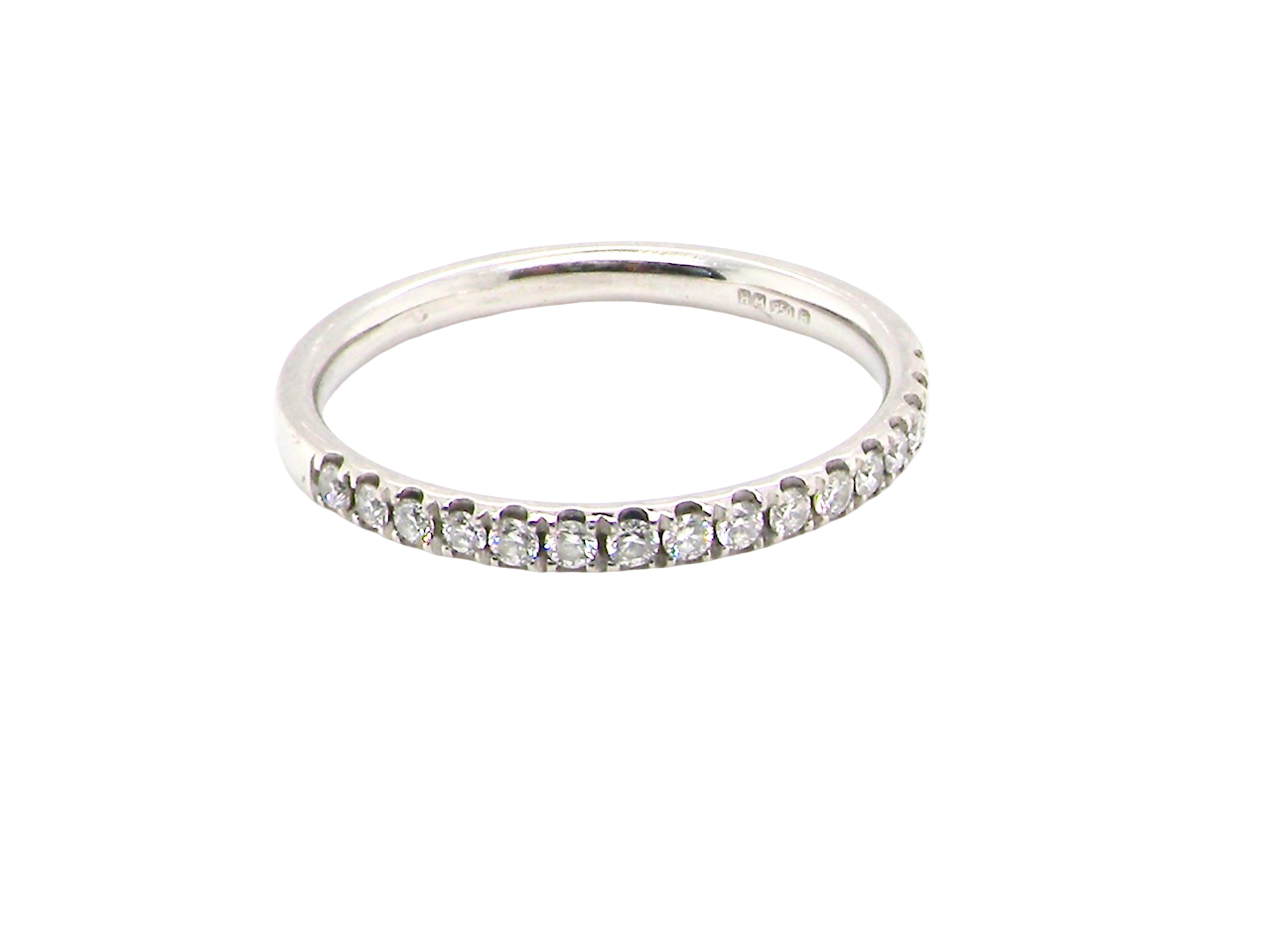 A Platinum Half Hoop Diamond Eternity Ring