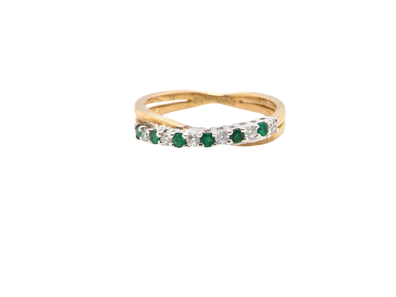 An Emerald and Diamond eternity ring