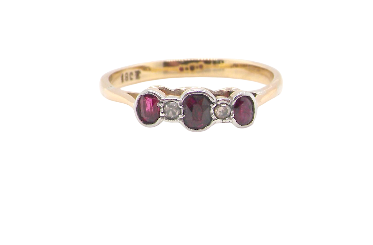 A vintage Ruby and Diamond ring