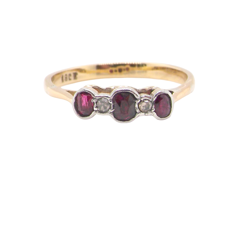 A vintage Ruby and Diamond ring