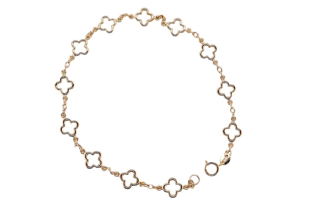 A 9 carat Gold Alhambra-Style Bracelet – Brand New