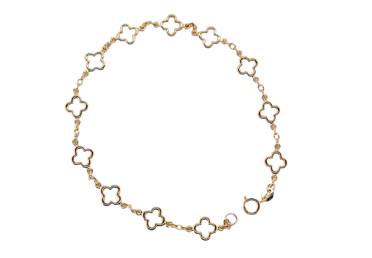 A 9 carat Gold Alhambra-Style Bracelet – Brand New