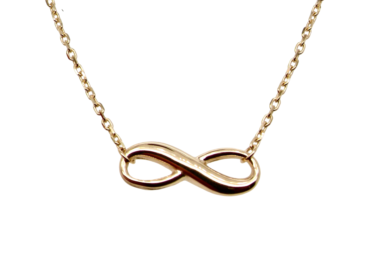 A 9 carat Gold Figure 8 Necklace – New, Elegant & Lightweight