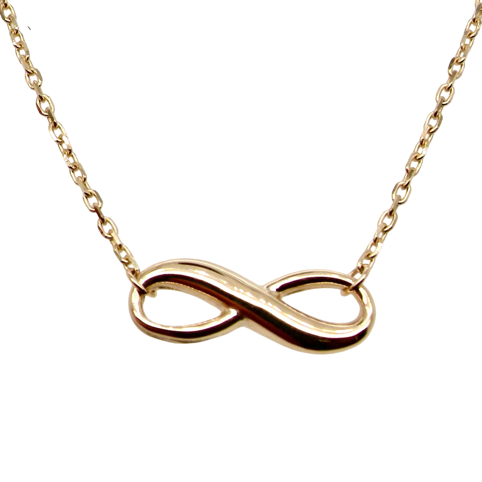 A 9 carat Gold Figure 8 Necklace – New, Elegant & Lightweight