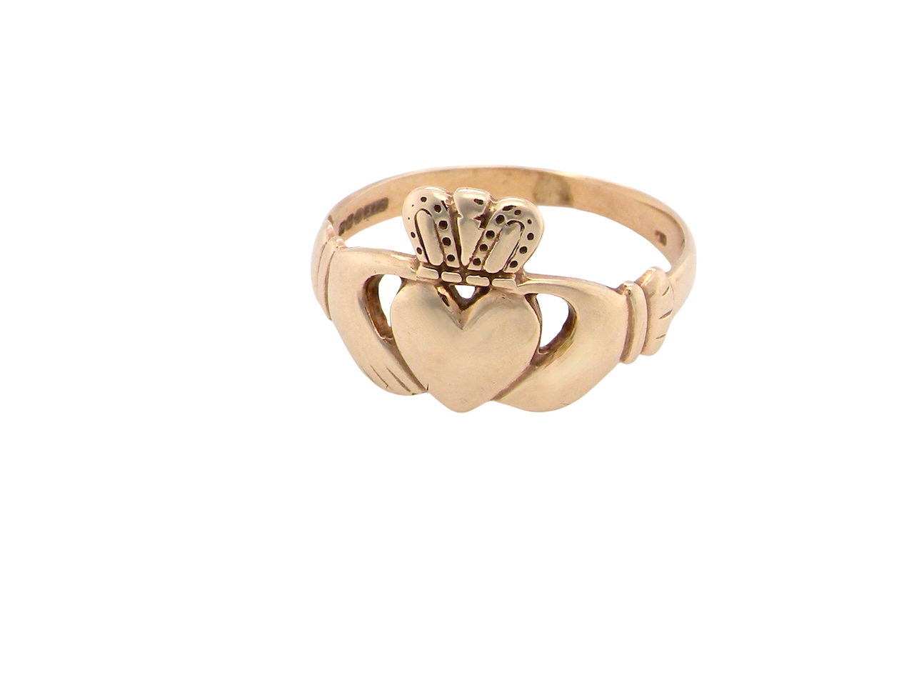 A 9 carat gold Claddagh Ring.