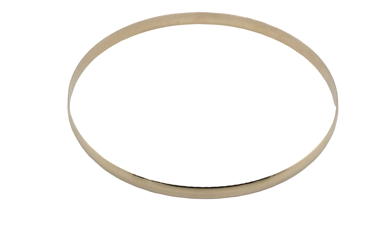 A 9 carat* gold plain bangle