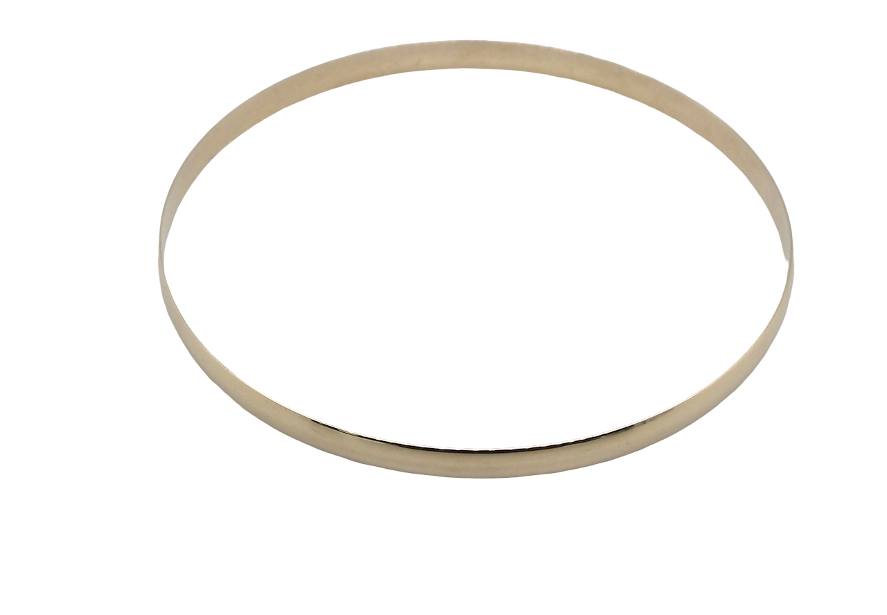 A 9 carat* gold plain bangle