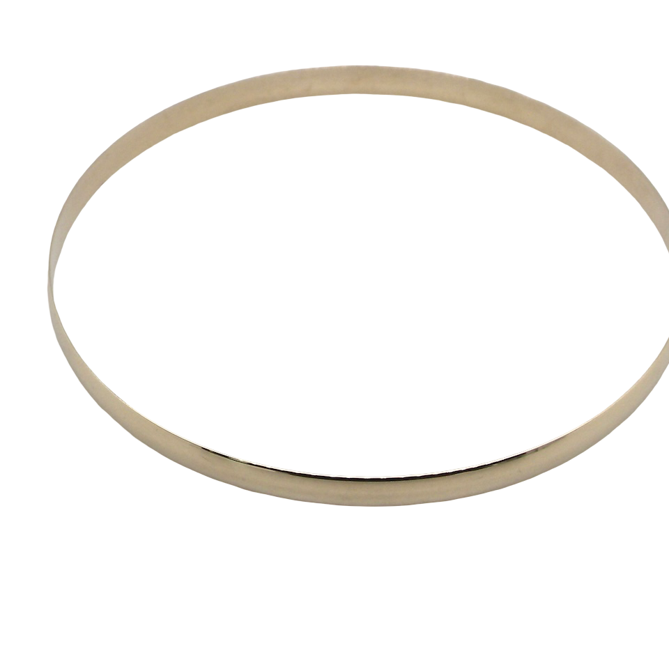 A 9 carat* gold plain bangle