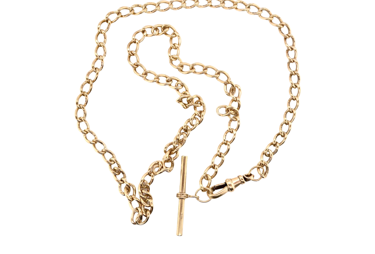 A 9 carat gold watch chain