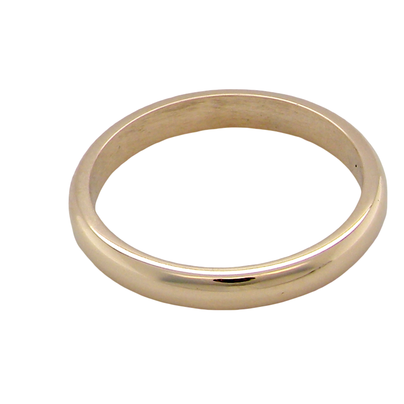 A classic yellow gold band ring with a smooth, polished finish, shown on a plain white background.
