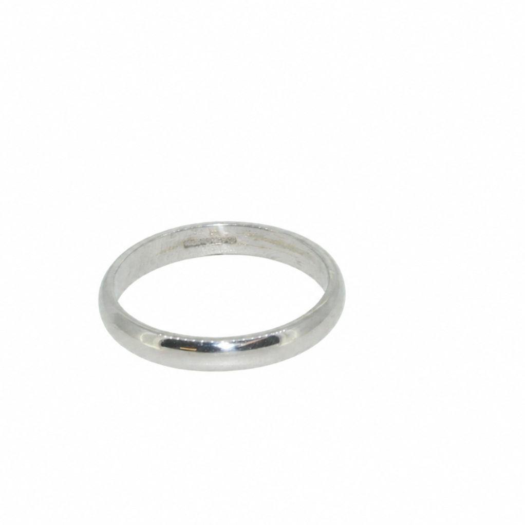 3mm white gold wedding band