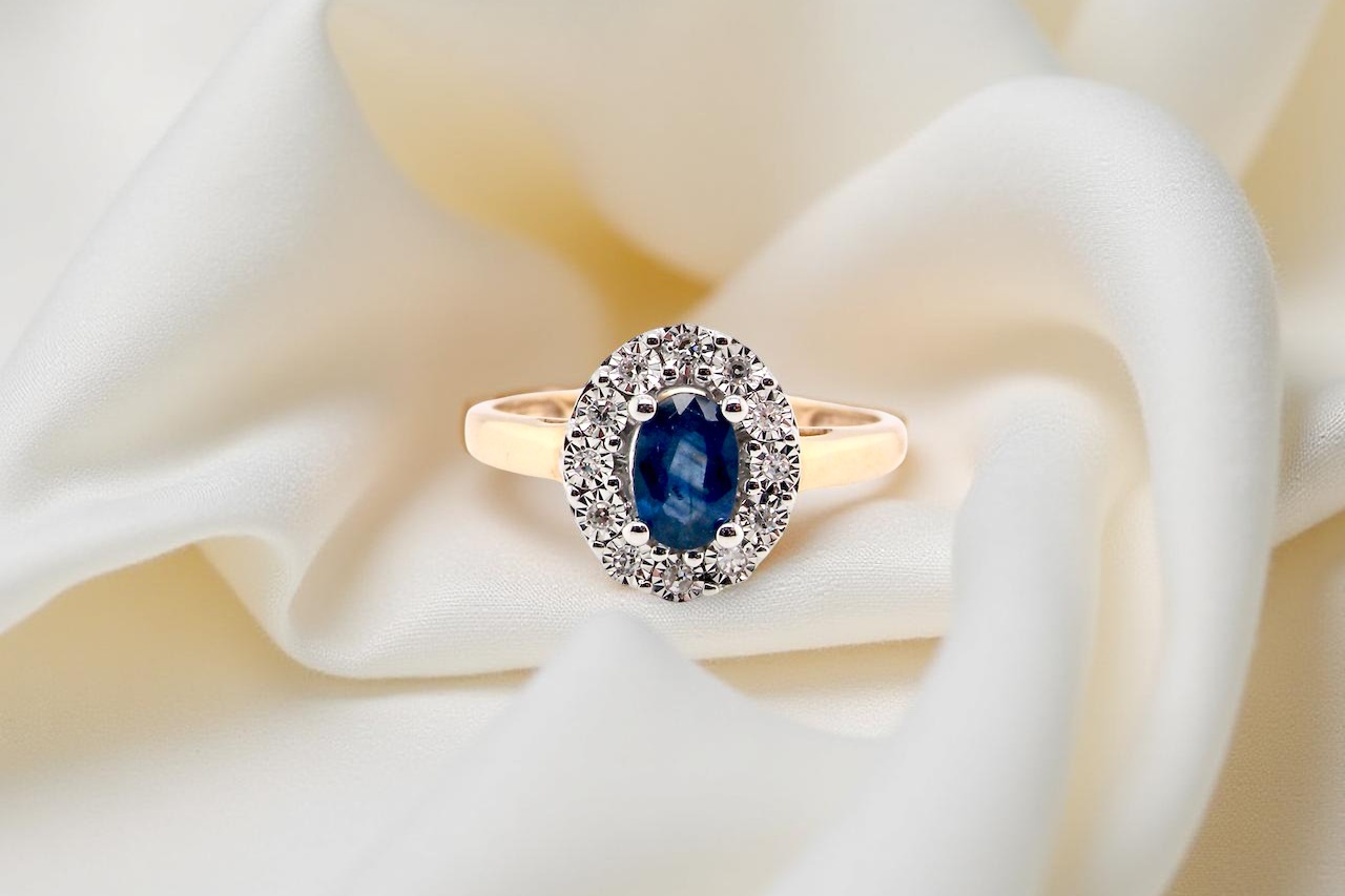 A New Sapphire & Diamond Cluster Ring