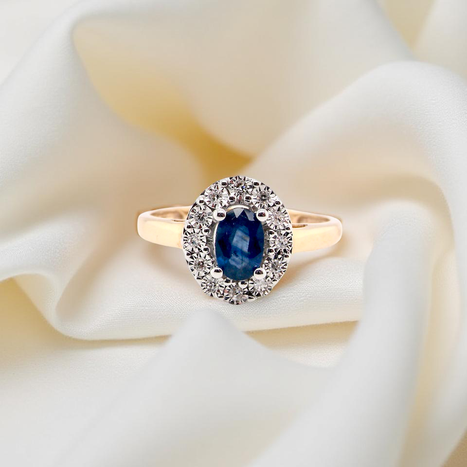 A New Sapphire & Diamond Cluster Ring
