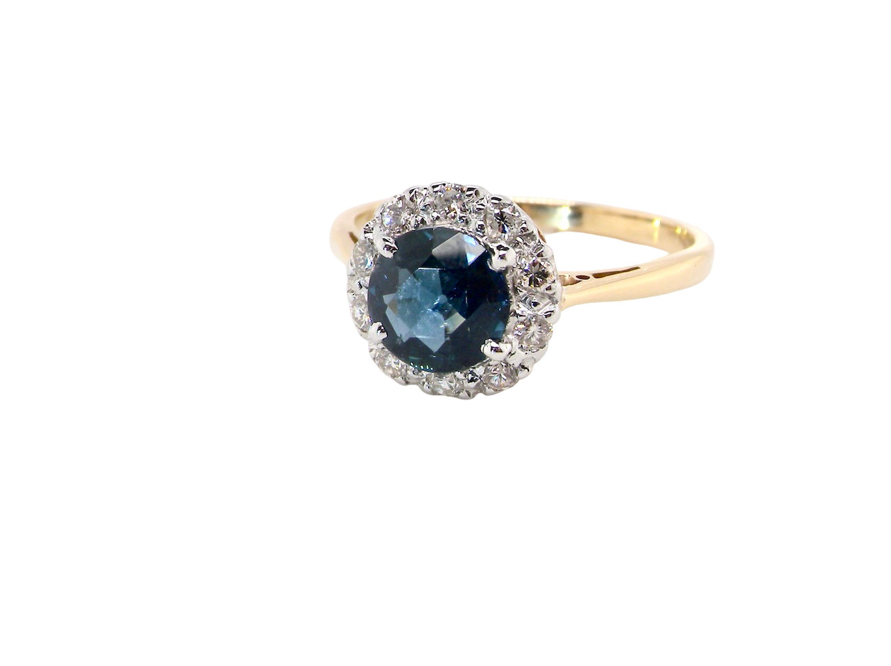A Vintage 1960s Sapphire & Diamond Cluster Ring