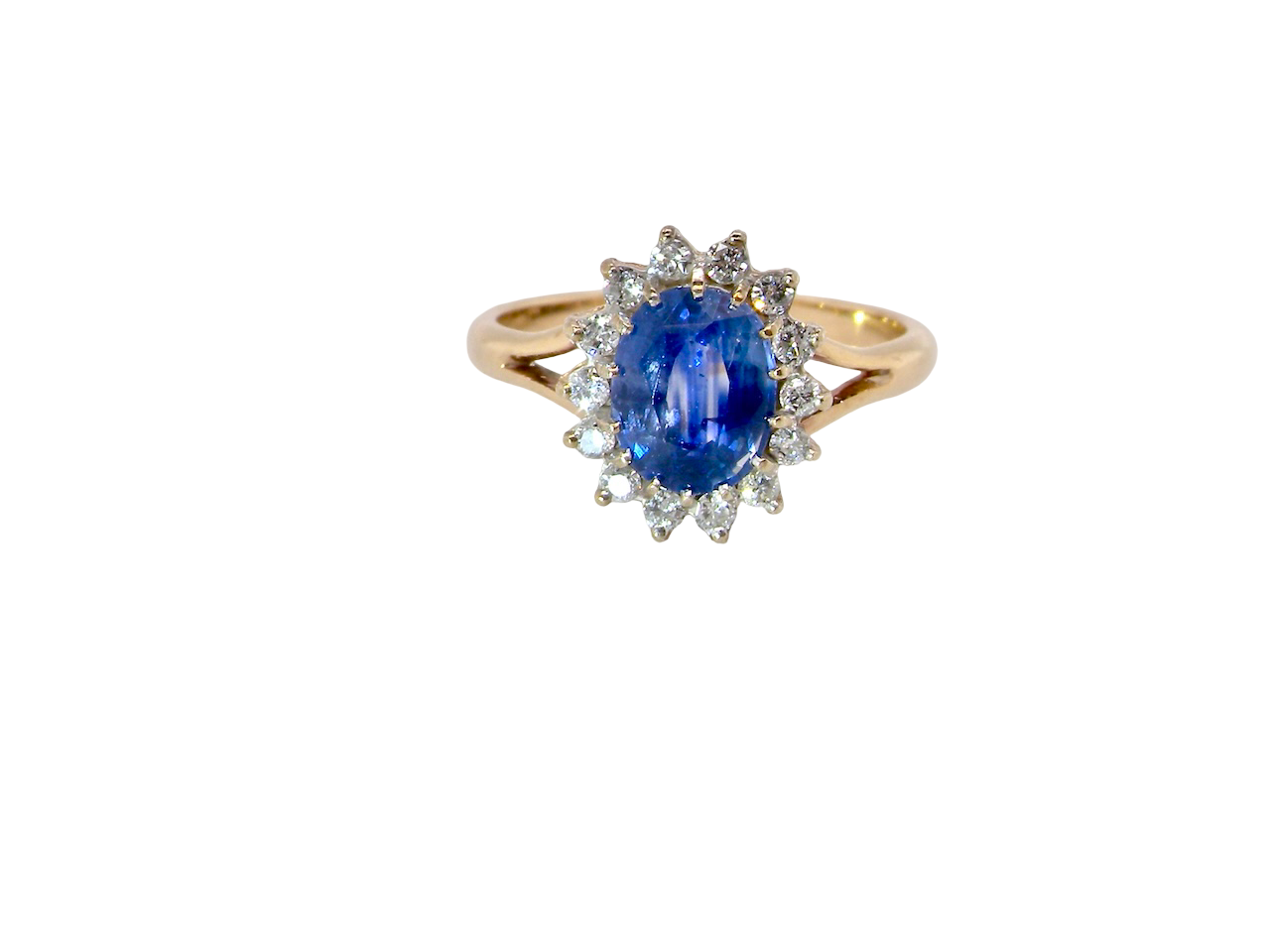 A Vintage Sapphire & Diamond Cluster Ring (c.1960–1970)