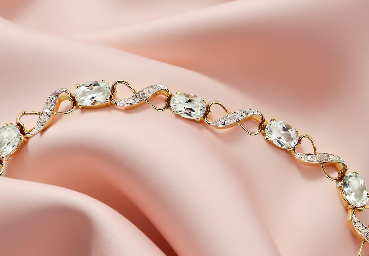 A Blue Topaz and Diamond bracelet