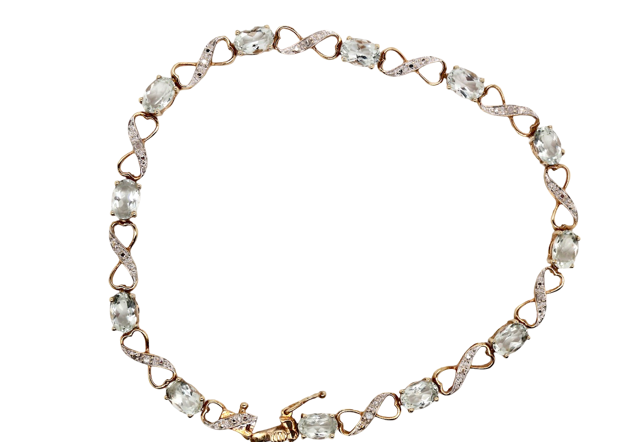 A Blue Topaz and Diamond bracelet