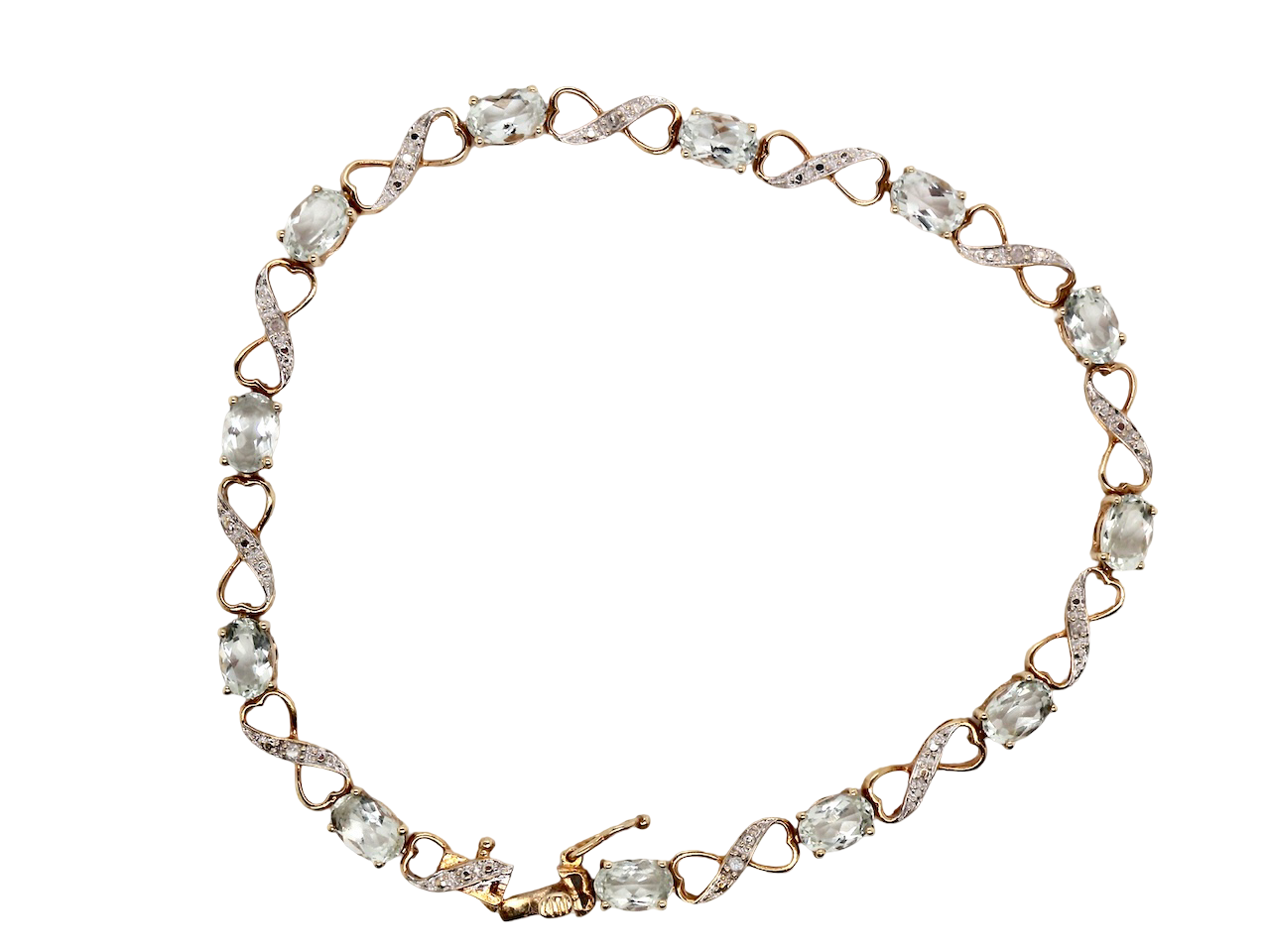 A Blue Topaz and Diamond bracelet
