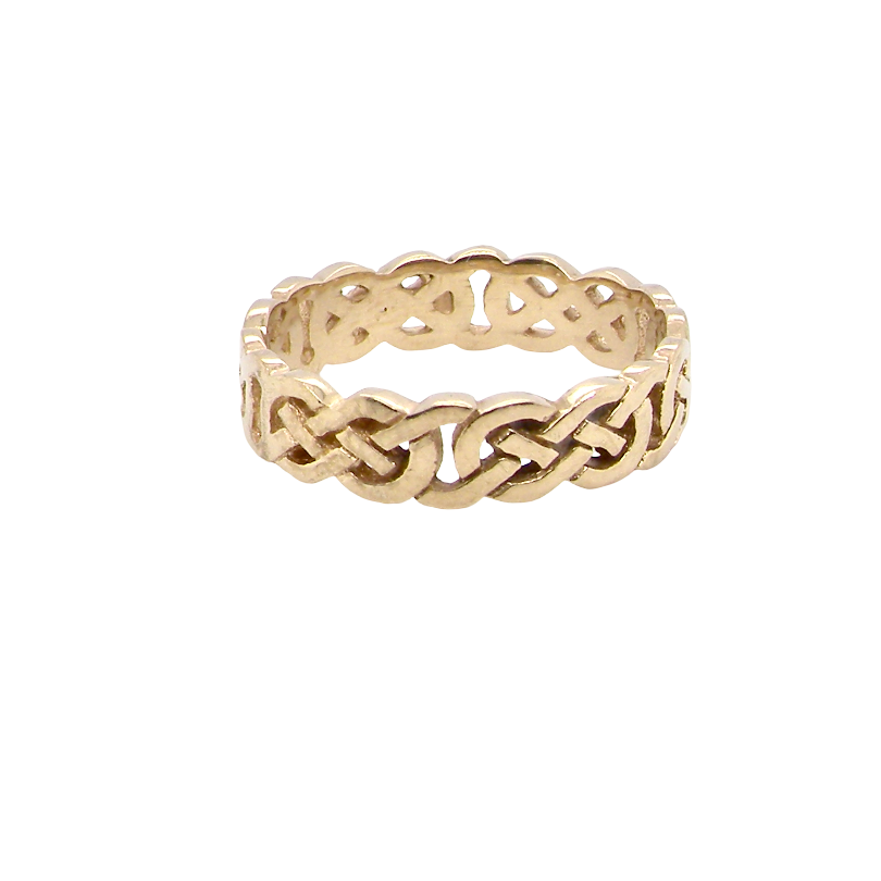 A Celtic design gold ring, could be used as a wedding ring, or just a ring for everyday wear.