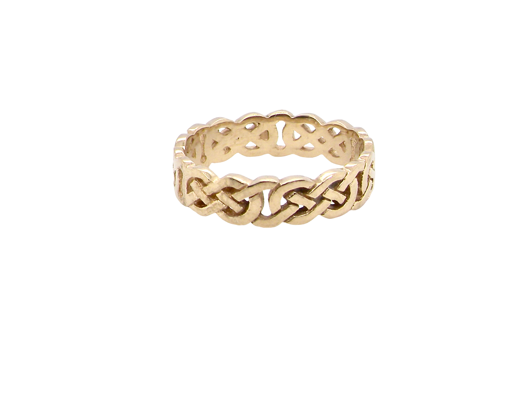 A Celtic design gold ring, could be used as a wedding ring, or just a ring for everyday wear.