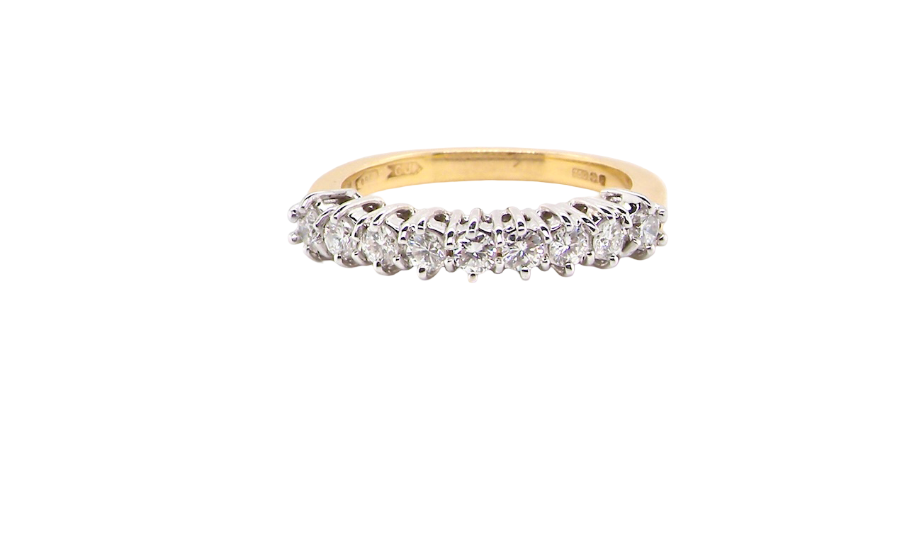 A Classic Half Hoop Diamond Eternity Ring – 18ct Yellow & White Gold (1989)
