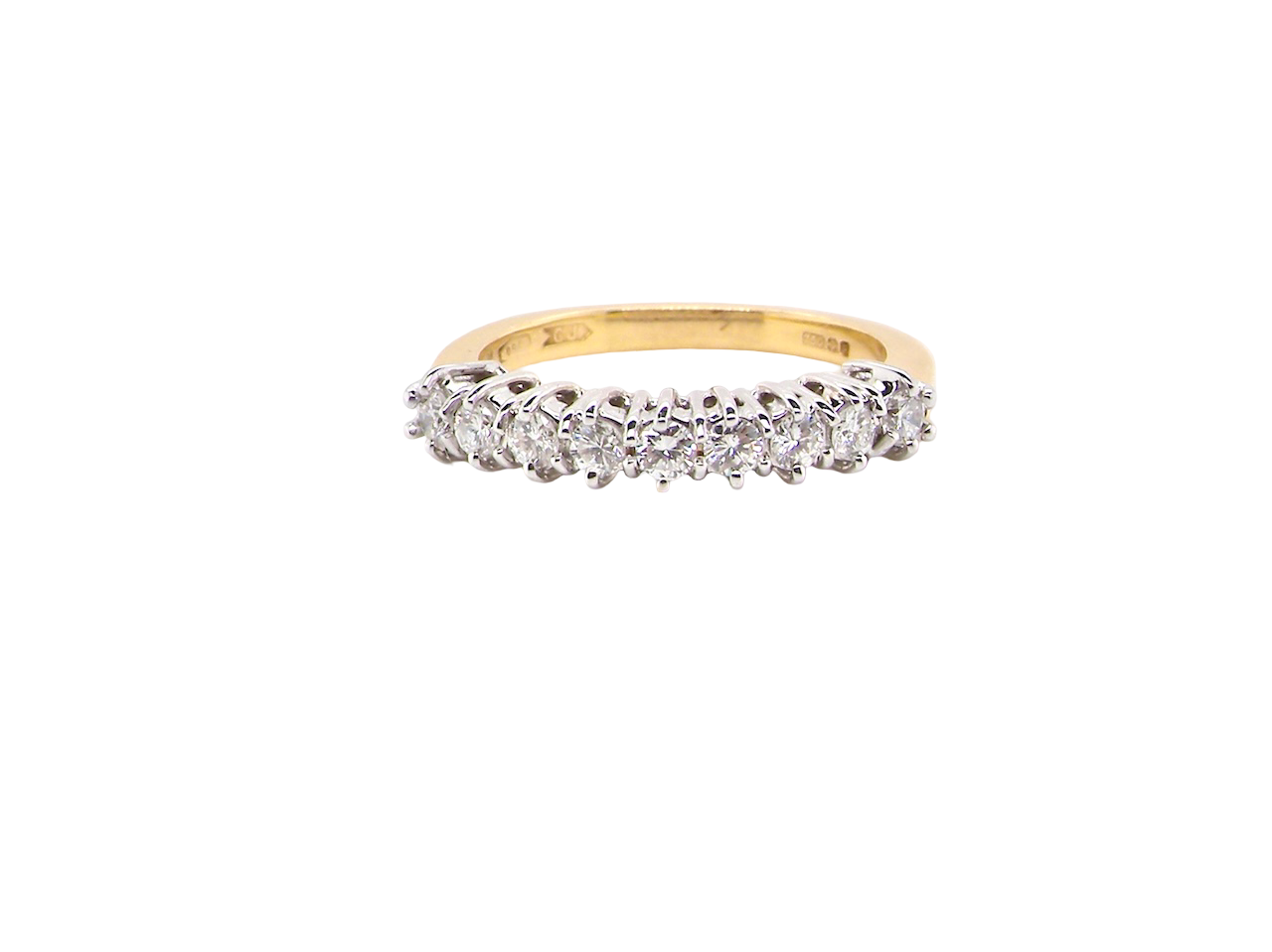 A Classic Half Hoop Diamond Eternity Ring – 18ct Yellow & White Gold (1989)