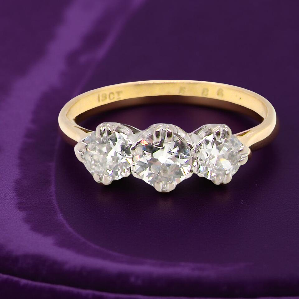 A Fine Diamond Trilogy Ring