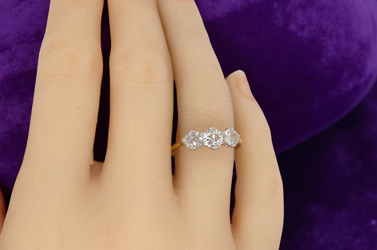 A Fine Diamond Trilogy Ring