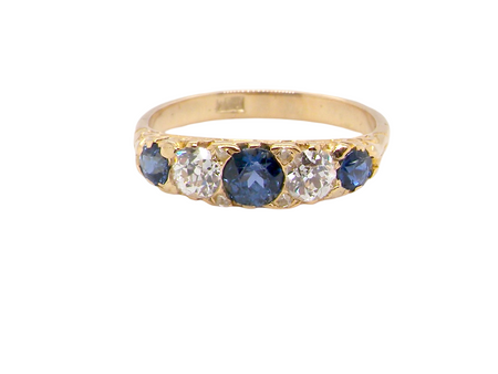 An antique Sapphire and Diamond ring
