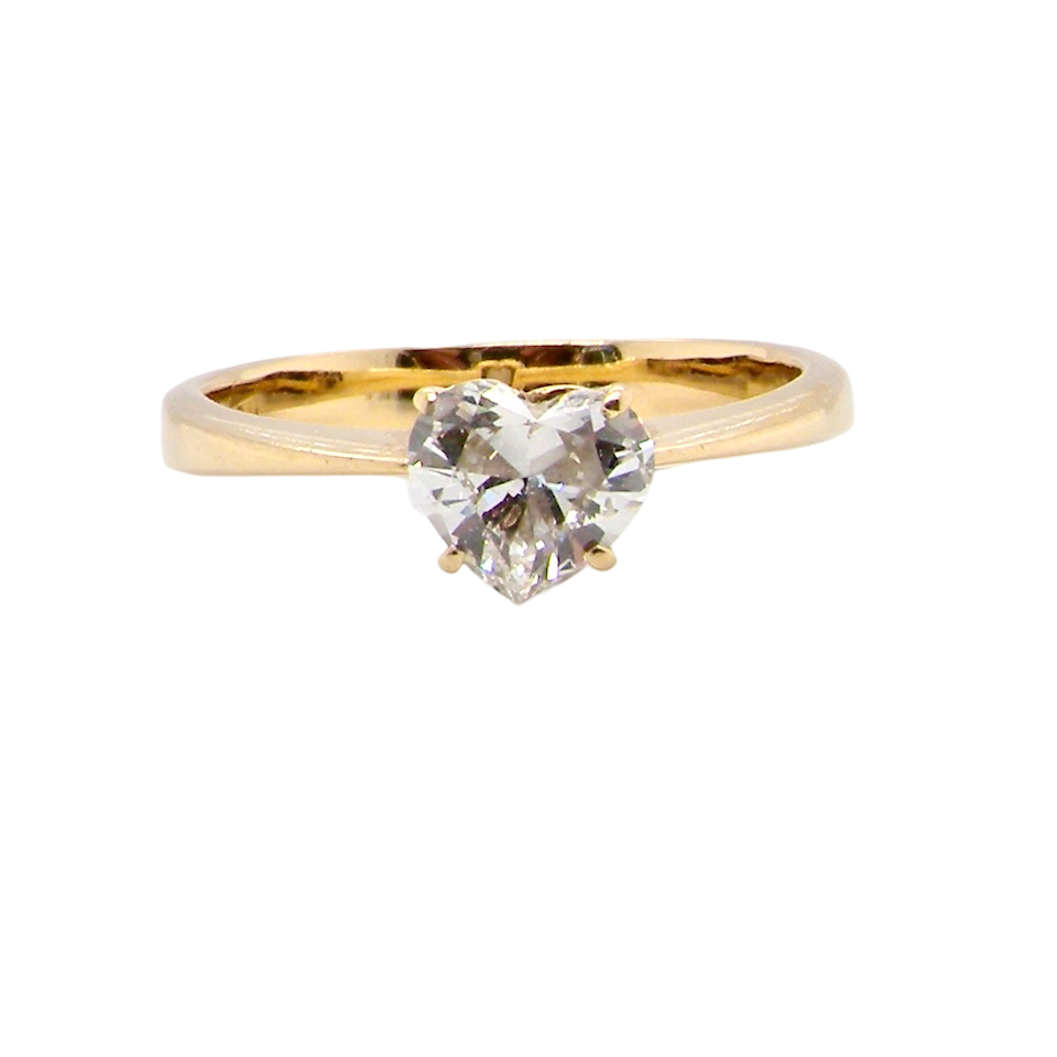 A Heart Shaped Diamond Solitaire ring