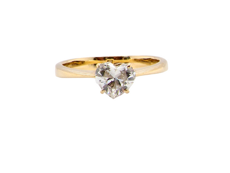 A Heart Shaped Diamond Solitaire ring