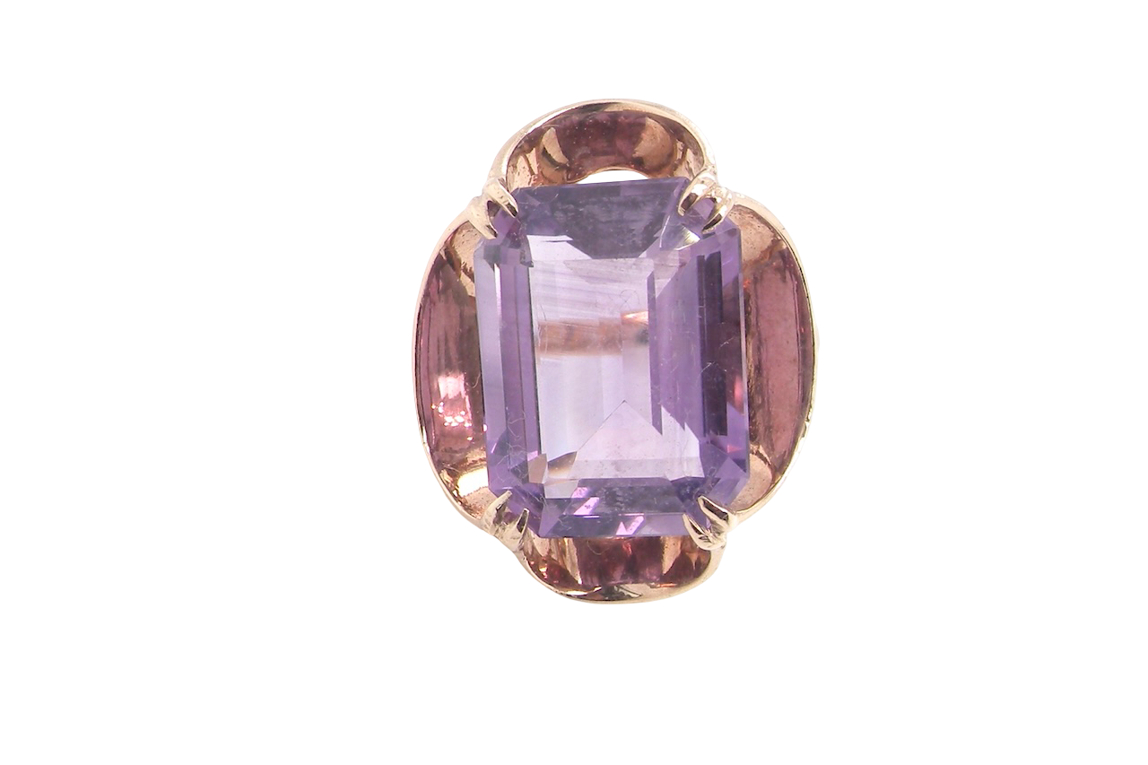 A Mid-20th Century Amethyst Dress Ring
