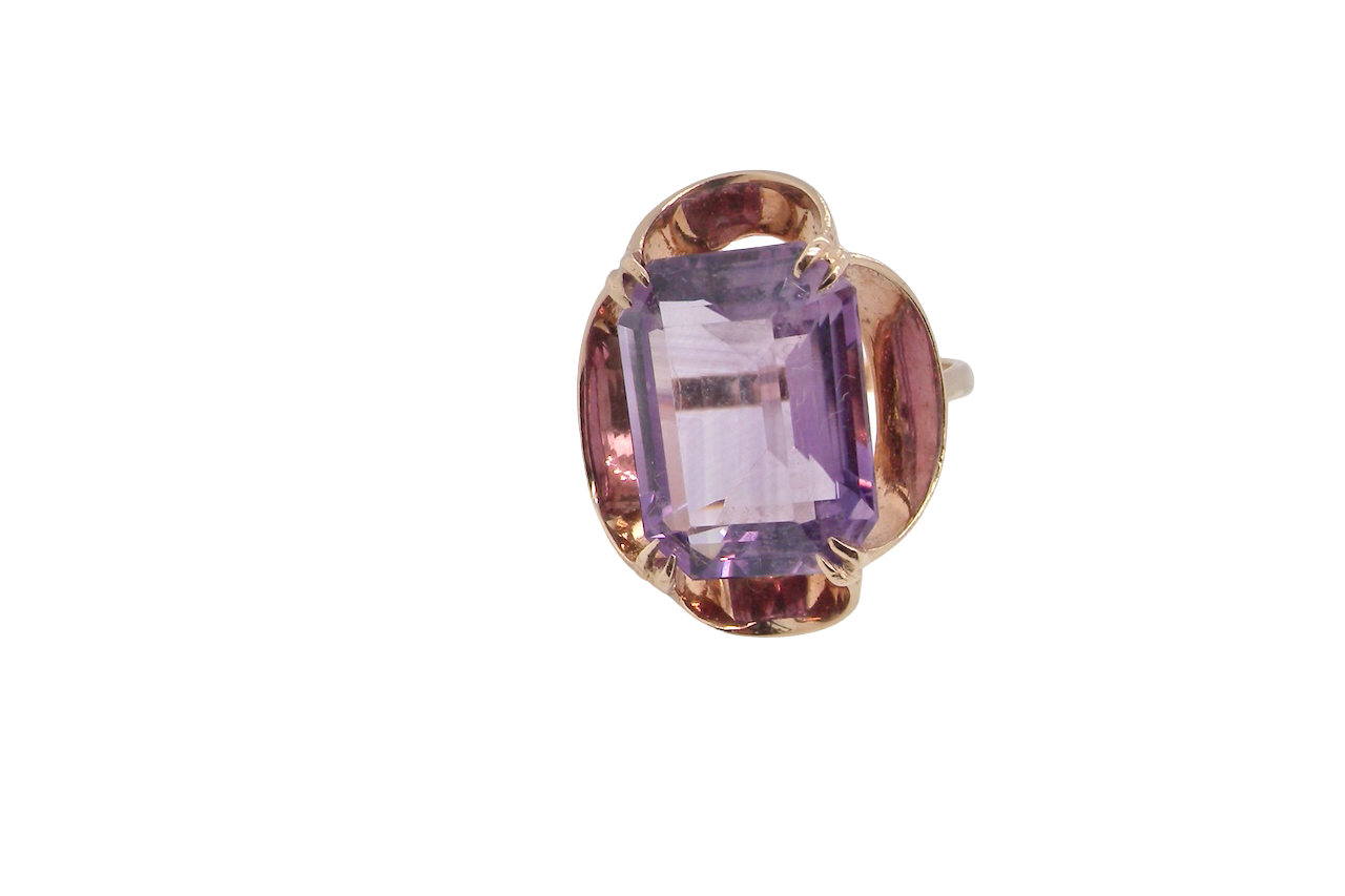 A Mid-20th Century Amethyst Dress Ring