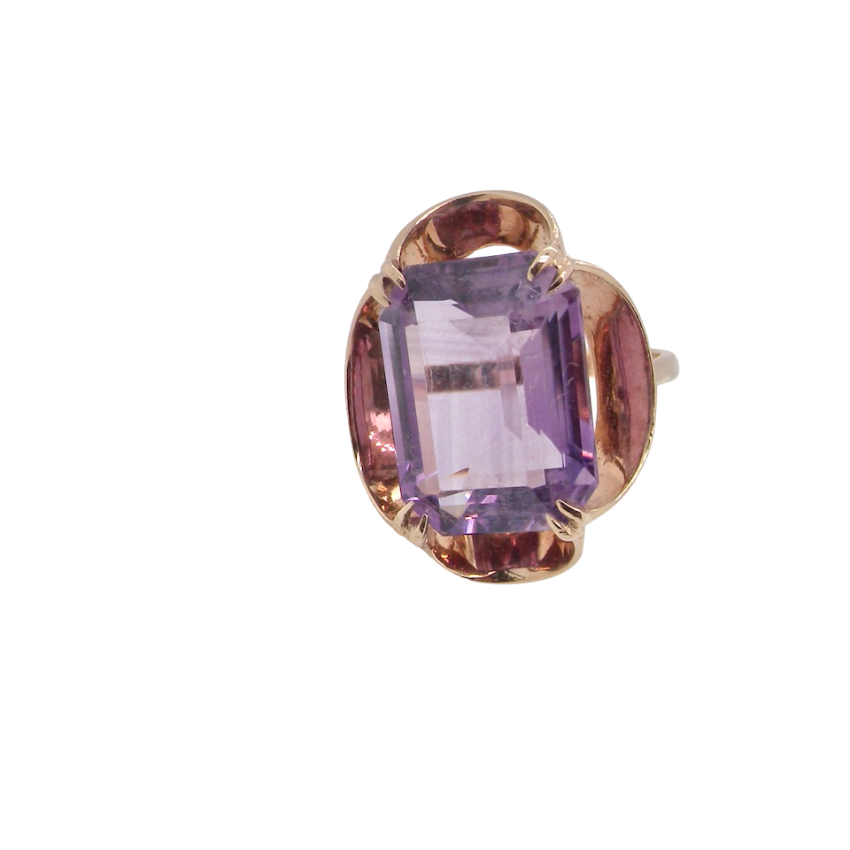A Mid-20th Century Amethyst Dress Ring