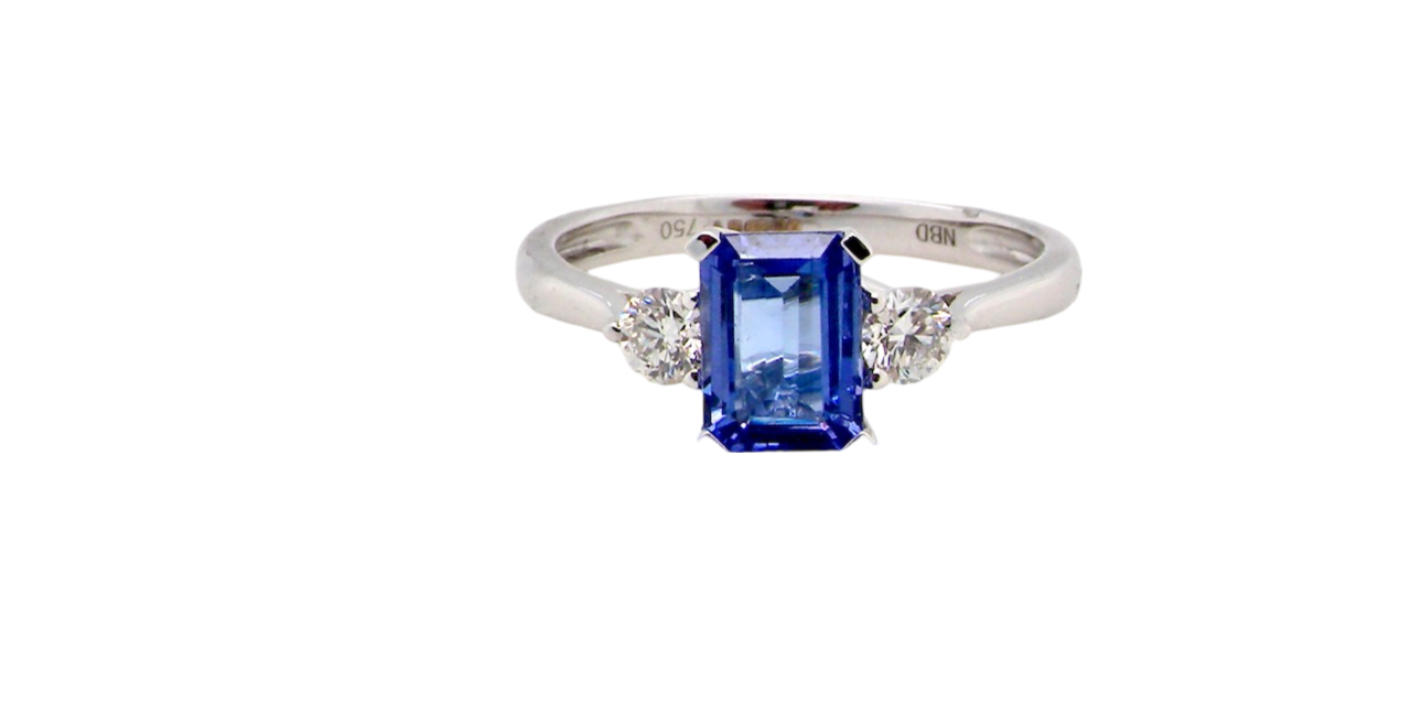 A NEW Tanzanite and Diamond Ring