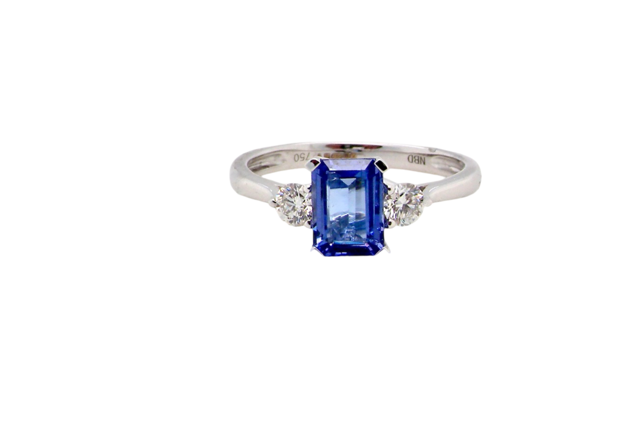 A NEW Tanzanite and Diamond Ring
