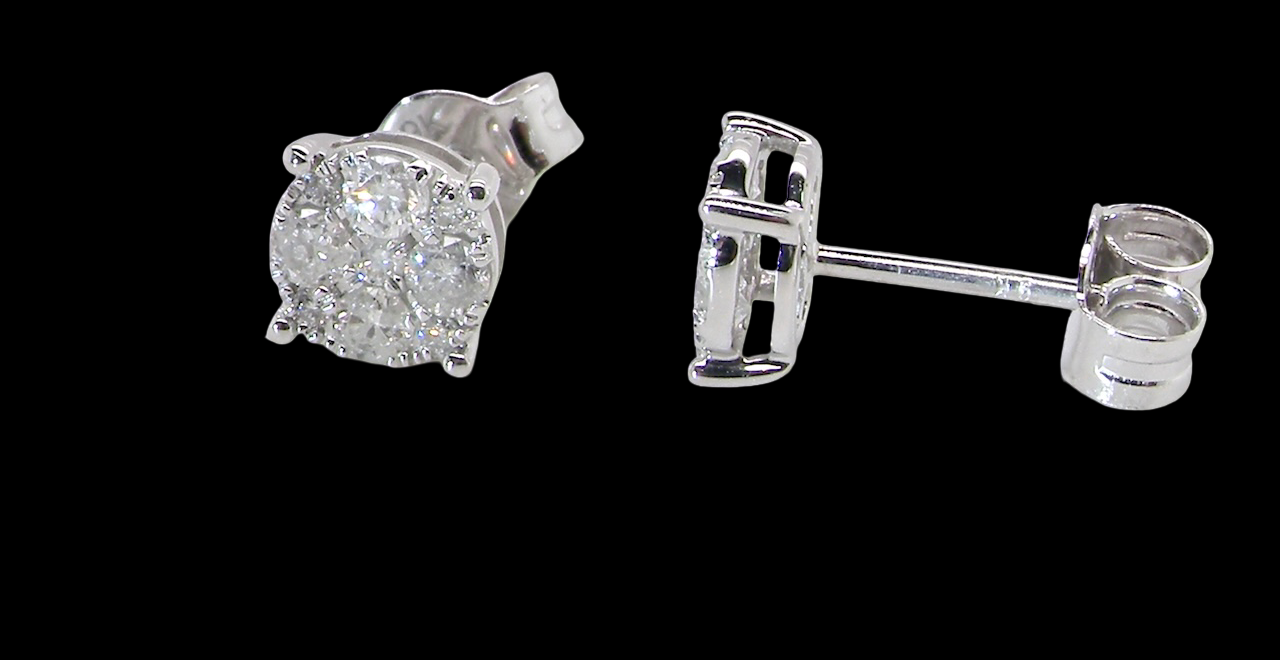A NEW pair of Diamond cluster earrings