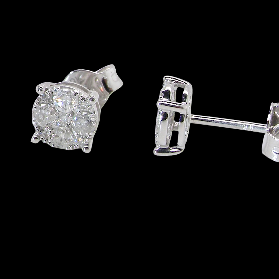 A NEW pair of Diamond cluster earrings