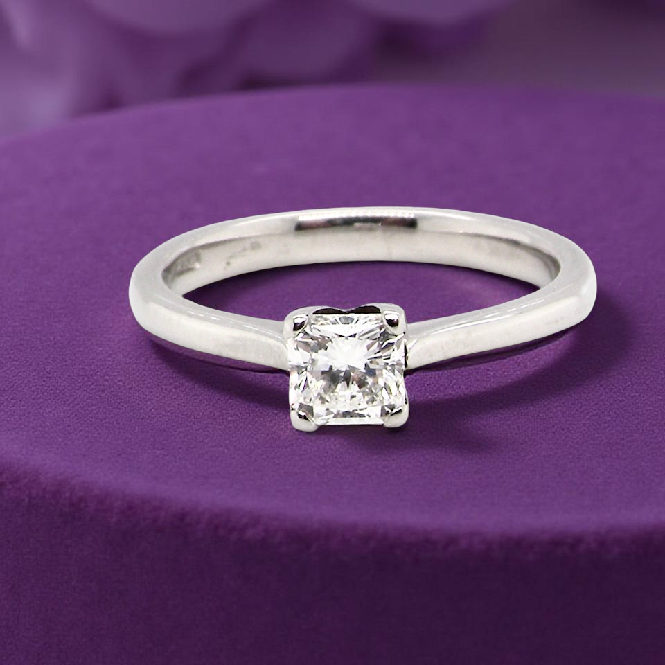 A Solitaire Diamond Engagement Ring – 0.60ct Square Cut
