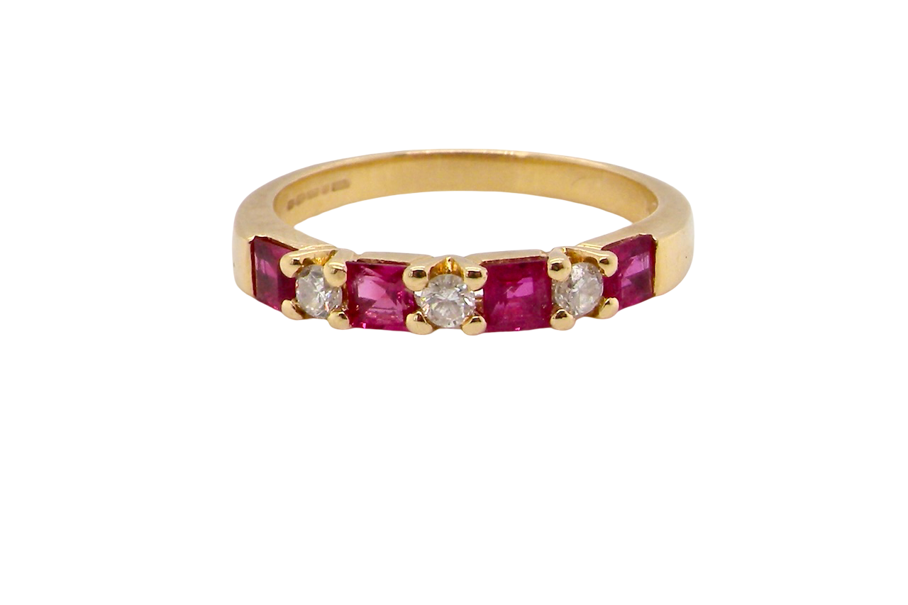 A Ruby and Diamond eternity ring square